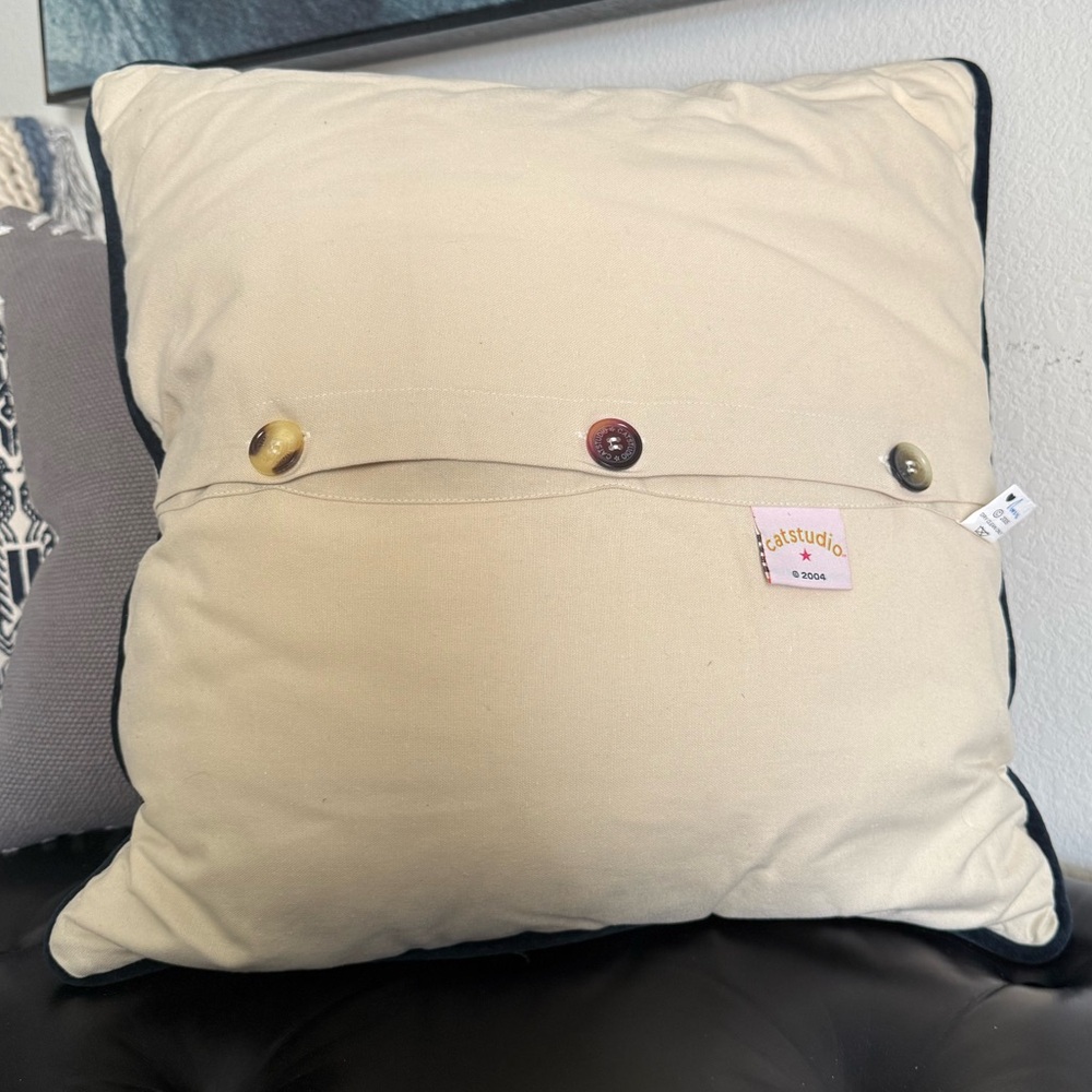 Cat Studio Pennsylvania Embroidered Pillow - Picture 9 of 13